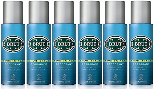 6 x Desodorante Brut Aerosol, deporte estilo 200 ml