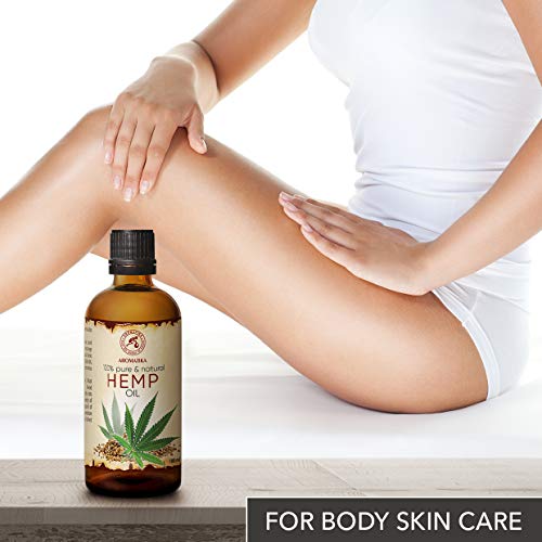 Aceite de Semillas de Cáñamo 100ml - 100% Puro & Natural - Prensado en frío - Aceite Base - Cannabis Sativa Seed Oil - Cuidado Intensivo para Rostro, Piel, Cabello, Cuerpo - para Masajes de Belleza