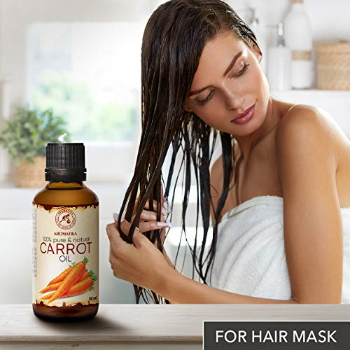 Aceite de Zanahoria 50ml - 100% Puro y Natural - Mejor Aceite de Cuidado para La Piel - Cabello - Cuerpo - Cuidado Personal - Aceite de Caroteno