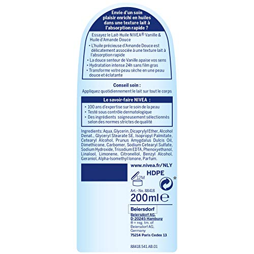 Aceite en loción vainilla de 200 ml de Nivea