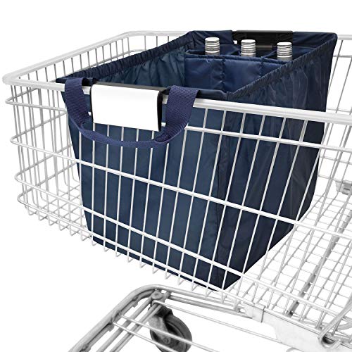 achilles Easy-Carrier Bolsa de Compras (Navy), Bolsa para Carro de Compras con Compartimiento de refrigeración y 3 compartimientos de Botellas, 54 cm x 35 cm x 39 cm