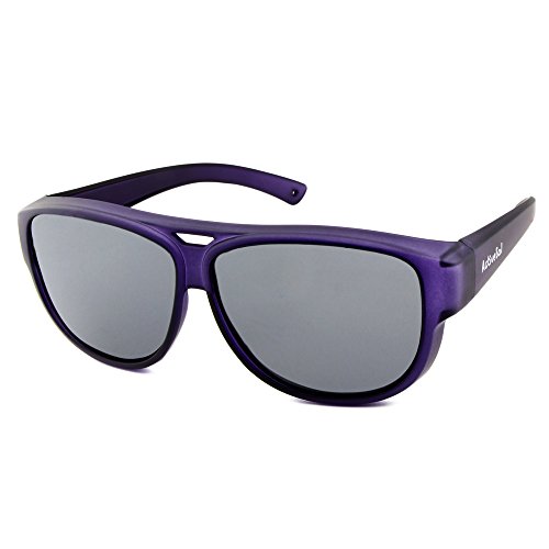 ActiveSol SOBREGAFAS DE SOL de diseño| Gafas de aviador | Sobregafas de sol con protección UV400 | polarizadas | 24 gramos (Violeta)