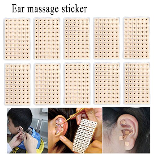 Acupuncture Semillas de Oreja 600 unids Masaje de relajación sonda acupresión oído vaccaria Bean Auricular-Paster presión oídos Pegatinas