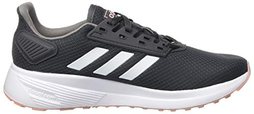 adidas Duramo 9, Zapatillas para Correr para Mujer, Grey Six/FTWR White/Pink Spirit, 37 1/3 EU