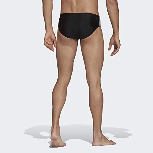 adidas Fitness 3 Bandas Bañador Slip, Hombre, Negro (Black/White), 2