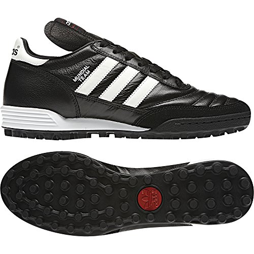 adidas Originals Mundial Team, Botas de fútbol Unisex Adulto, Black/Running White FTW/Red, 44 EU