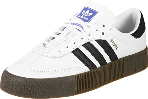 Adidas Sambarose, Zapatillas Clasicas para Mujer, Blanco (Cloud White/Core Black/Gum5), 39 1/3 EU