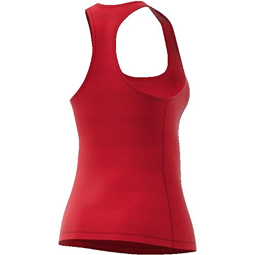 Adidas T19 Tank W Camiseta sin Mangas, Mujer, Power Red/White, L