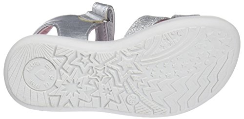 Agatha Ruiz de la Prada 182943, Sandalias con Punta Abierta para Niñas, Plateado (Plata), 25 EU