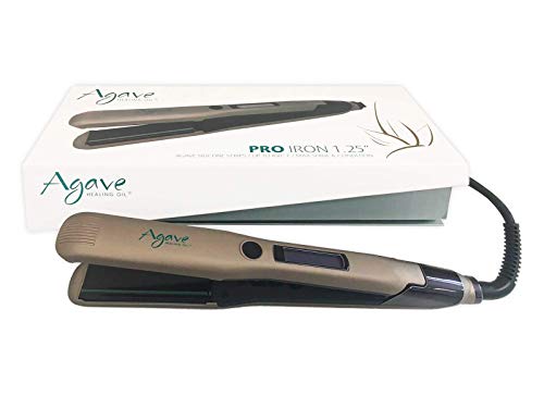 Agave Healing Oil Agave Pro Iron 1.25 Plancha profesional acondicionadora de hasta 450ºF de temperatura 700 g