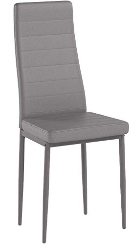 Albatros 2553 Milano Set de 4 sillas de Comedor, Gris