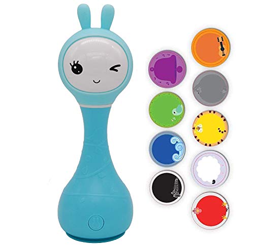 Alilo Smart Bunny (Sonajero Inteligente para Bebés) Baby Rattle Gift Media Player Shake & Tell - Azul