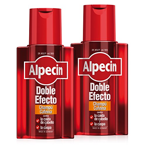 Alpecin Champú Doble Efecto, 2 x 200 ml – Champú anticaída y anticaspa