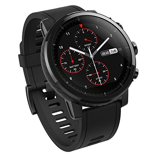 Amazfit Stratos - Smartwatch con GPS y Sensor de frecuencia cardíaca (Resistente al Agua 5ATM) Color Negro - Bluetooth - soporte iOS y Android - Unisex