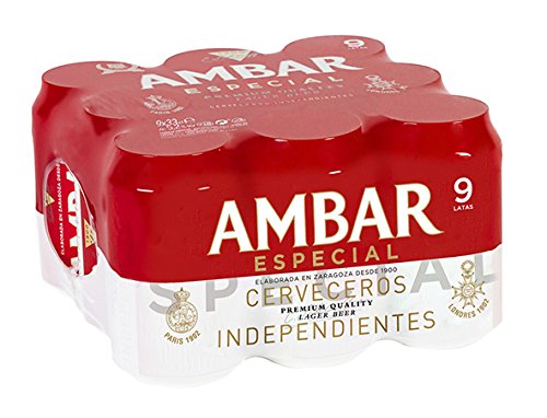 Ambar Especial Cerveza - Paquete de 9 x 330 ml - Total: 2970 ml