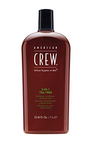 American Crew 3 en 1 Champú, Acondicionador Y Gel De Ducha (Árbol De Té) - 1 l.