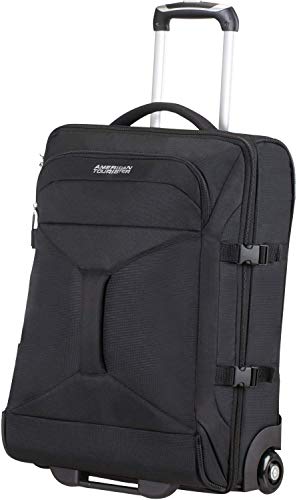 American Tourister - Road quest bolsa de viaje con ruedas, 40 Litros, negro sólido (black), S (55cm-40L)