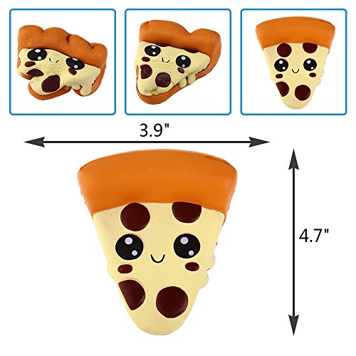 Anboor Squishies Emoji Pizza, Galletas, Pastel de Chocolate y Papas Fritas Kawaii Perfumado Suave Creciente Simulación Simulación Alimentos Squishies Alivio del estrés Juguete Infantil Colección