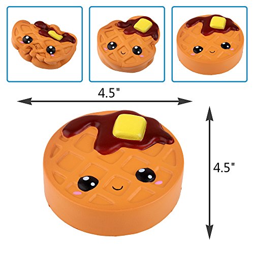 Anboor Squishies Emoji Pizza, Galletas, Pastel de Chocolate y Papas Fritas Kawaii Perfumado Suave Creciente Simulación Simulación Alimentos Squishies Alivio del estrés Juguete Infantil Colección