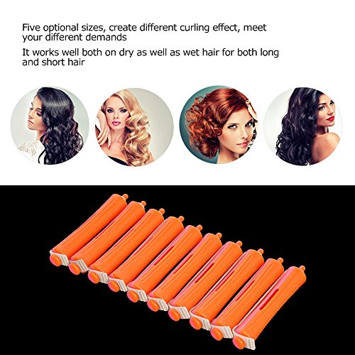 Anself 12pcs Rulo Rizador Rodillo de Giro de Pelo con Bandas de Goma