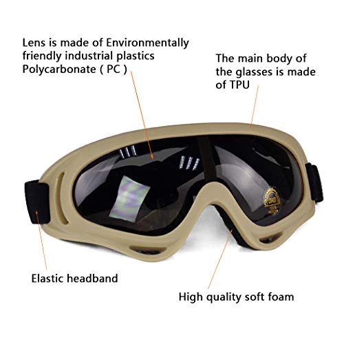 Aoutacc Airsoft - Juego de máscaras de malla con protección para la oreja y gafas para CS/caza/paintball/tiro, AT