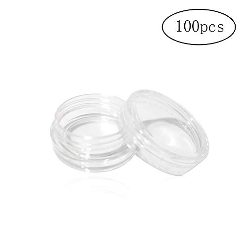 Apofly 100 Pcs Plástica Y Estética Contenedores De 5 Gramos Tamaño Vacío Borrar Pot Tarros De Sombra De Ojos De Contenedores Lote