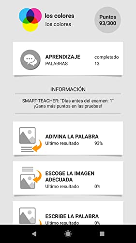 Aprender palabras en español con Smart-Teacher