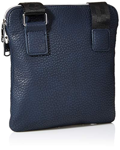 Armani Exchange - Small Flat Crossbody Bag, Bolso Hombre, Azul (Sargasso Sea), 10x10x10 cm (W x H L)