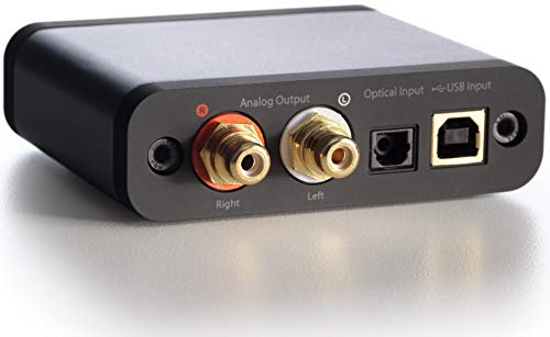Audioengine D1 24-bit DAC | Amplificador Convertidor Digital a Analógico y Auriculares Entradas USB y Ópticas S/PDIF | Garantía 3 años