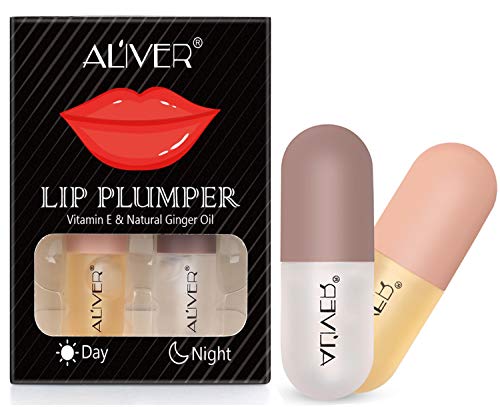 Aumentador De Labios, Doble Efecto Día Y Noche Lip Plumper, Voluminizador Labios Aumentador De Labios, Reducir Líneas Finas, Hidratación Labial, Labios Sexy Más Llenos E Hidratados