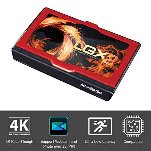 AVerMedia Live Gamer Extreme 2, USB3.0  Streaming de juego y captura de video, 4K Pass-Through, Full HD, Ultra baja latencia, para YouTuber, Streamer, (GC551)