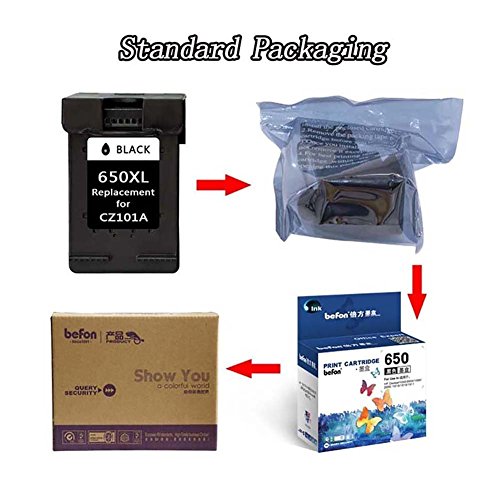 Befon 300XL - Cartuchos de tinta remanufacturados para impresora HP 300 XL color negro compatible con HP Deskjet D1660 D2560 D2660 D5560 F2420 F2480 F2492 F4210 (negro)