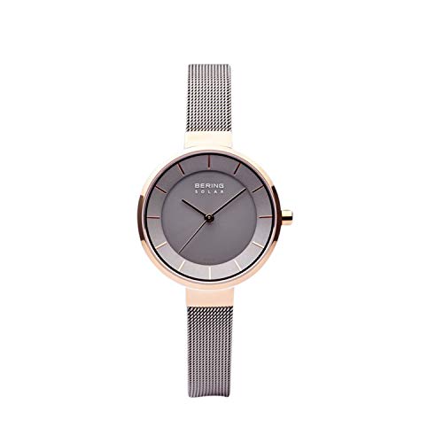 BERING Reloj Analógico para Mujer de Energía Solar con Correa en Acero Inoxidable 14631-369