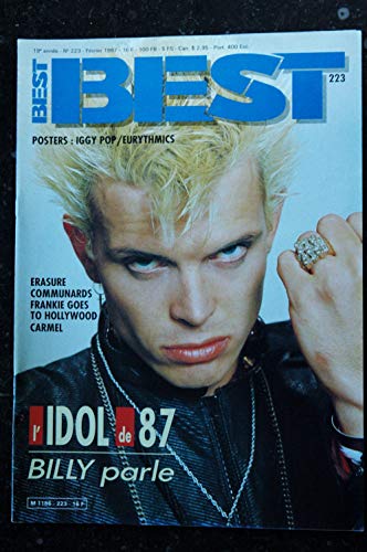 BEST 223 FEVRIER 1987 BILLY IDOL ERASURE COMMUNARDS FRANKIE GOES TO HOLLYWOOD CARMEL