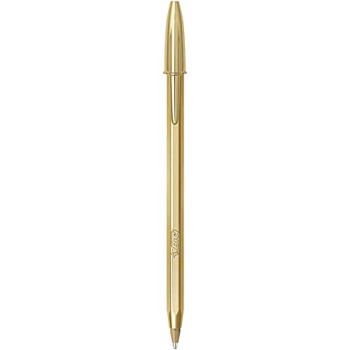 BIC Cristal Shine Con Tinta Dorada y Punta Ancha (1,6 mm) – Oro, Blíster de 2 unidades