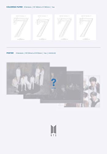 BIGHIT BTS Bangtan Boys – Map of The Soul – Juego de 7 álbumes + Folded + fotocards Extra