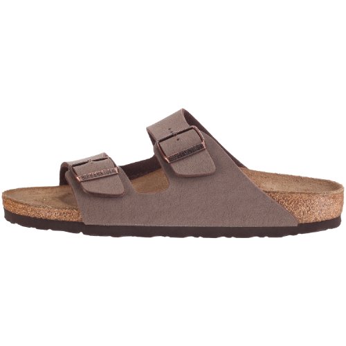 Birkenstock Arizona Birko-Flor Nubuck, Sandalias de Punta Descubierta Unisex Adulto, Marrón (Mocca Nubuk), 37 EU