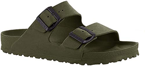 Birkenstock Arizona EVA, Sandalias de Punta Descubierta para Mujer, Verde (Khaki Khaki), 36 EU