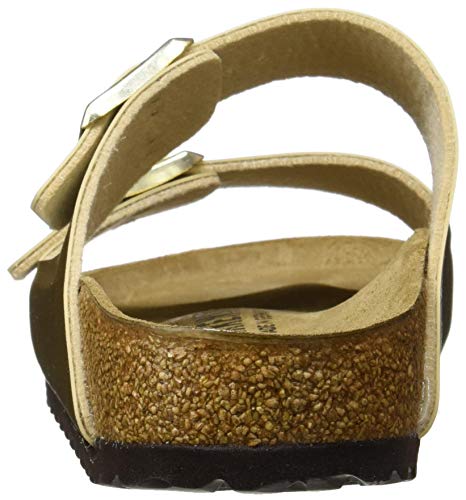 Birkenstock Sandales Arizona Birko-Flor Gold, Sandalia para Mujer, 39 EU Étroit