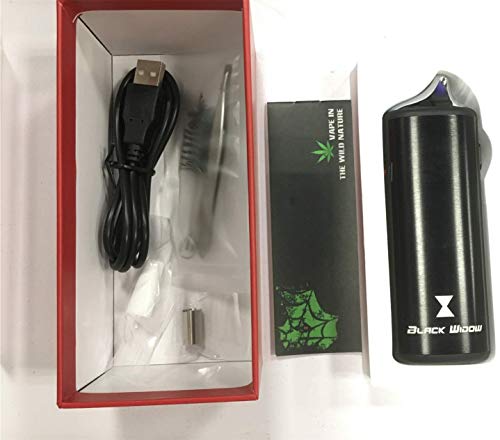 Black Widow Vaporizador de hierba y concentrado portátil, Premium y portátil, batería enorme, 5 configuraciones de temperatura y uso 2 en 1