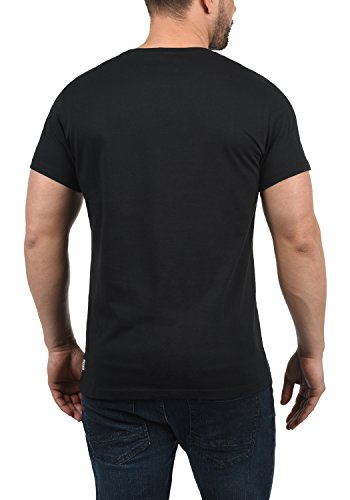 BLEND Dano Camiseta Básica De Manga Corta con Estampado para Hombre con con Cuello Redondo con Gráfico, tamaño:M, Color:Black (70155)