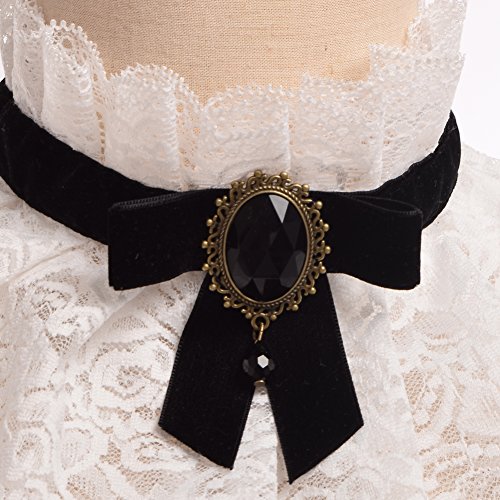 BLESSUME Vendimia Lolita Cuello Collar gótico Punk Cuello Fallar Cordón Cinta Encanto Cosplay Accesorios