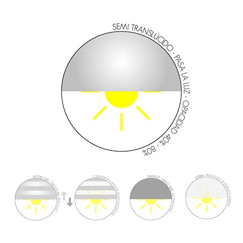 Blindecor Ara - Estor enrollable translúcido liso, Marrón Claro, 120 x 175 cm (ancho x alto)