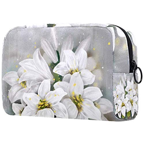 Bolsa de brochas de maquillaje personalizables, bolsas de aseo portátiles para mujeres, bolso cosmético, organizador de viaje, fragancia floral