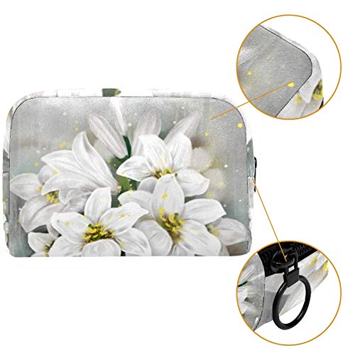 Bolsa de brochas de maquillaje personalizables, bolsas de aseo portátiles para mujeres, bolso cosmético, organizador de viaje, fragancia floral