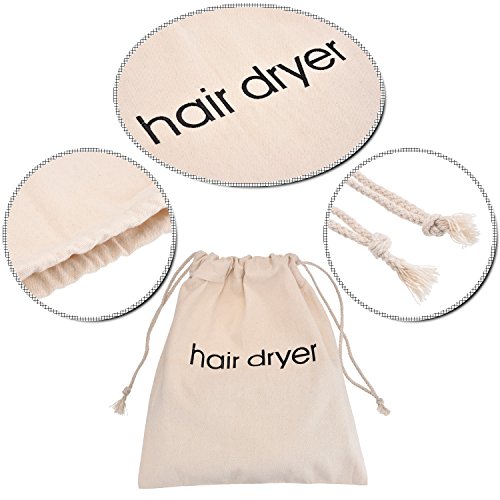 Bolsa de Secador de Pelo Bolsa con Cordón Bolsa de Hairdryer, 11,8 por 13,8 Pulgadas (Beige)