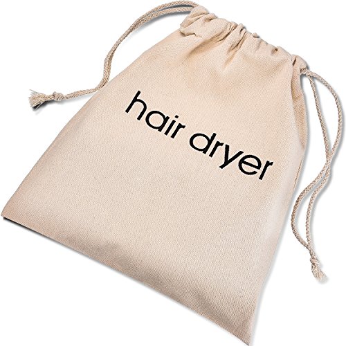 Bolsa de Secador de Pelo Bolsa con Cordón Bolsa de Hairdryer, 11,8 por 13,8 Pulgadas (Beige)