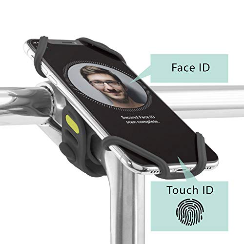 Bone Collection Soporte Teléfono Compatible Reconocimiento Facial Bicicleta para Montaje en Potencia Smartphones Pantalla 4” - 6.5”, Diseñado para Bicicleta de Carretera, Competición y Paseo