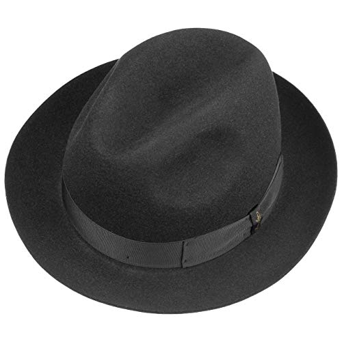 Borsalino Sombrero Fieltro Pelo Georgio by fedorasombrero Bogart (58 cm - Negro)