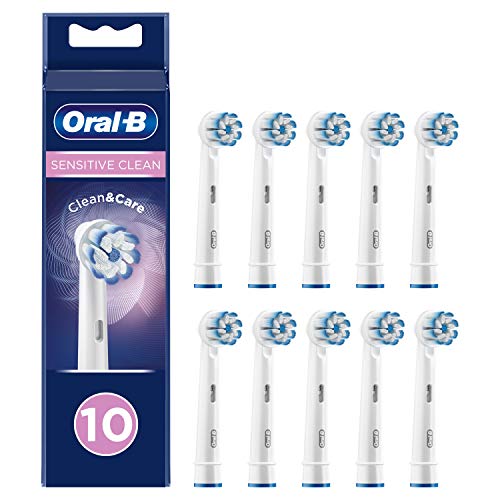 Braun Oral-B 4210201325840 Sensitive Clean - Cabezales para cepillo de dientes eléctrico (tecnología de cerdas ultrafinas, 10 unidades)